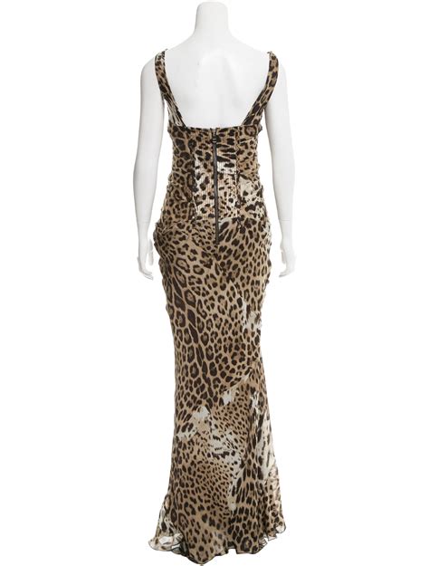 roberto cavalli leopard dress