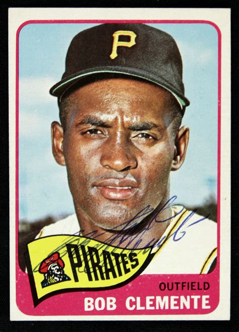 roberto clemente signed baseball card