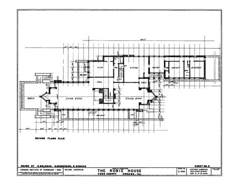 Concept Frank Lloyd Wright Robie House Plans, House Plan Elevation