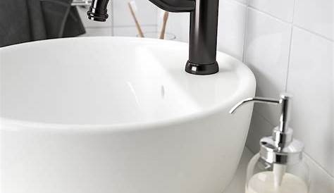 HAMNSKÄR Mitigeur lavabo avec bonde noir IKEA