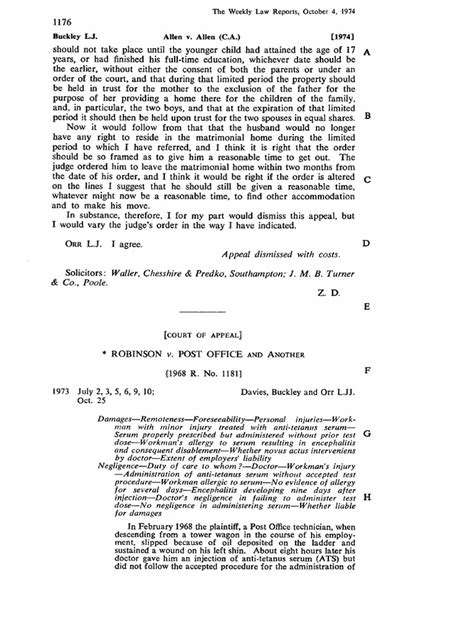 Famous Robinson V Post Office New