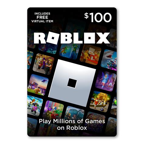 Roblox 100 Digital Gift Card [Includes Exclusive Virtual Item