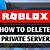 roblox delete private server