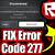 roblox error code 277 ipad