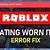roblox error while updating worn items