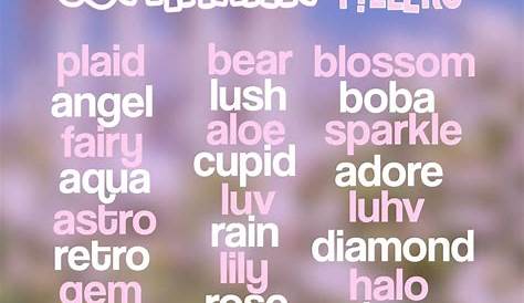 Cute Usernames For Roblox Aesthetic