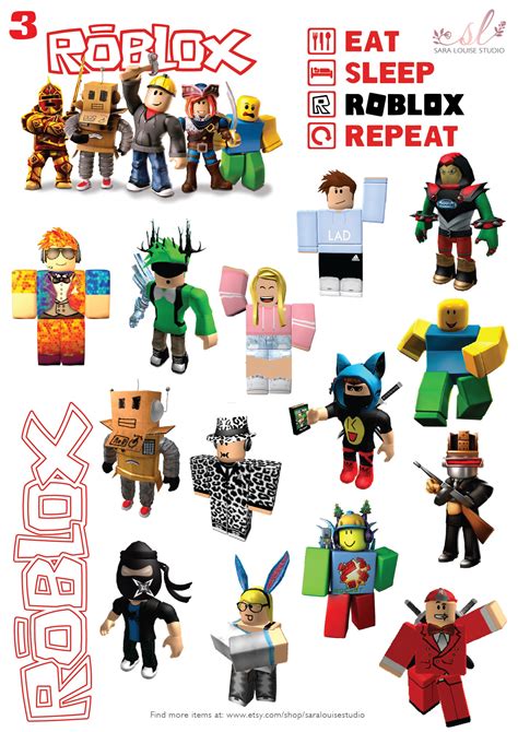 Roblox Sticker pack 100pcs Gaming Stickers Cool Cartoon Etsy