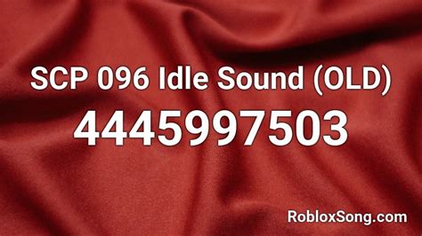 roblox audio id scp