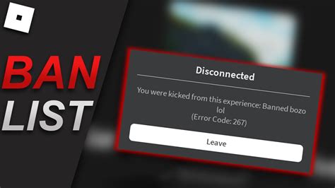 Roblox Ban List