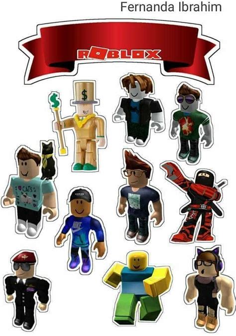 Roblox Cake Toppers Printable