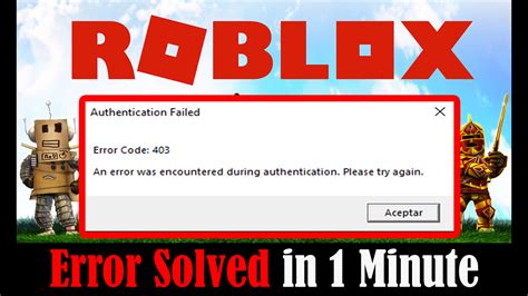 roblox error code 403 authentication failed