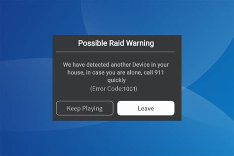 roblox error codes 1001