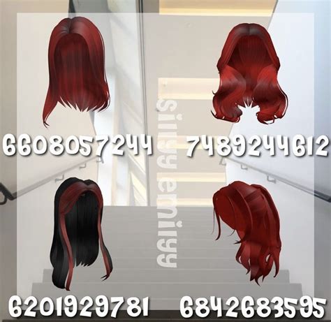 roblox hair id codes red