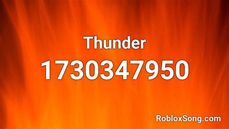roblox id for thunder