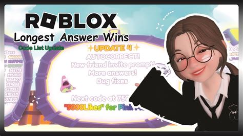 roblox longest answer wins codes