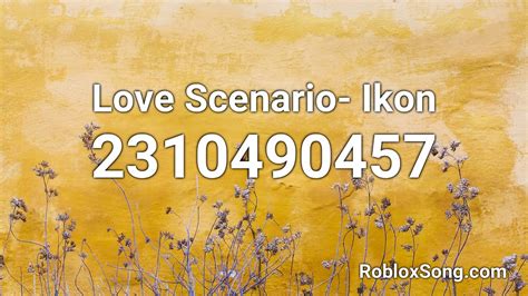 roblox love scenario id