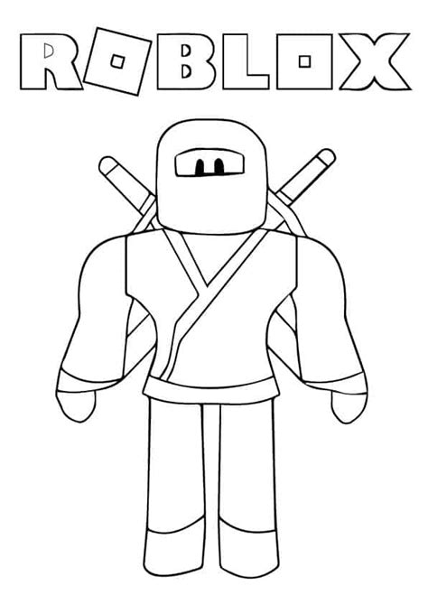 Roblox Ninja Coloring Page