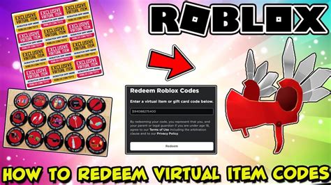 roblox redeem code items