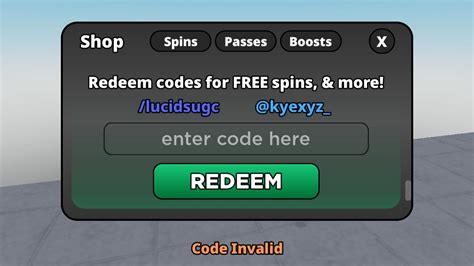 roblox spin 4 free ugc codes