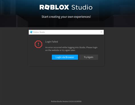 Roblox Studio Login Not Working