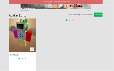 roblox the avatar page is temporarily