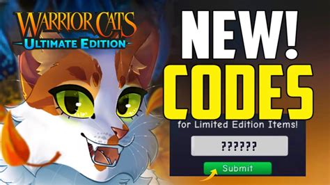 roblox warrior cats codes