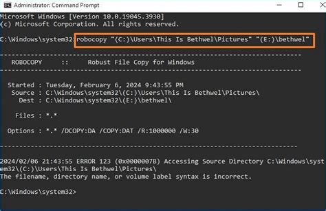 Robocopy Changing File Attributes The Handle Is Invalid