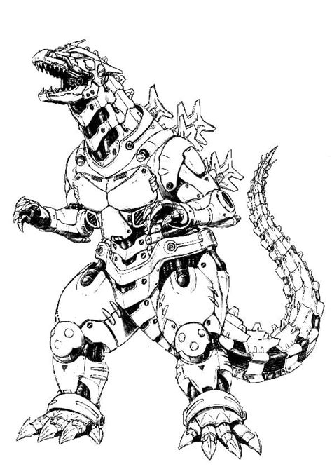 Robot Godzilla Coloring Pages: A Fun And Creative Activity For Kids