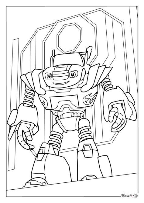 Robot Blaze Coloring Page