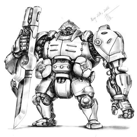 robot drawing hard easy realistic