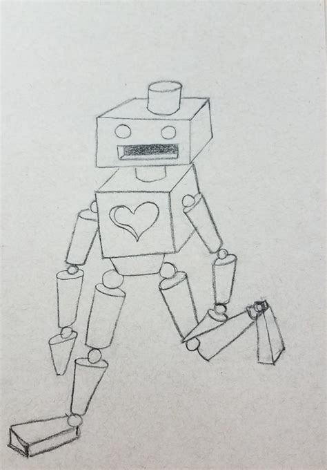 Robot Drawing Using Solid Figures
