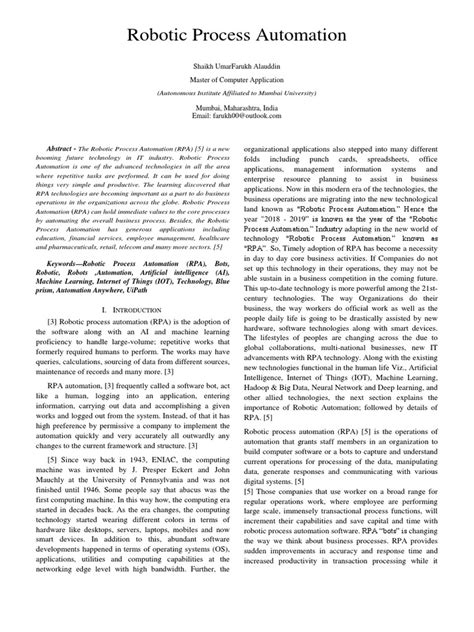 robotic process automation research paper
