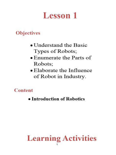 Robotics Lesson Plans Pdf