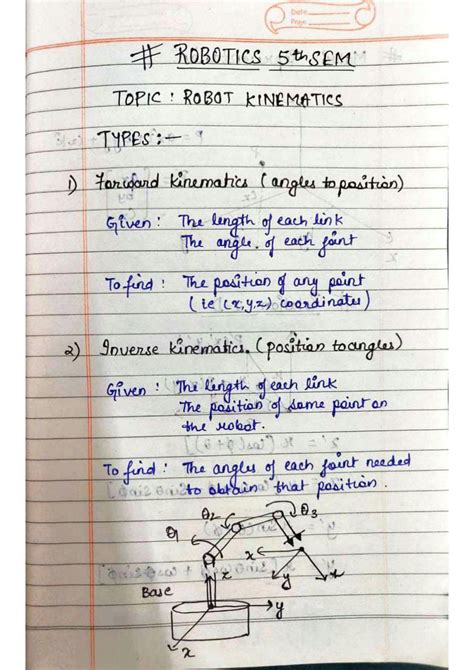 Robotics Note pdf download LectureNotes for free