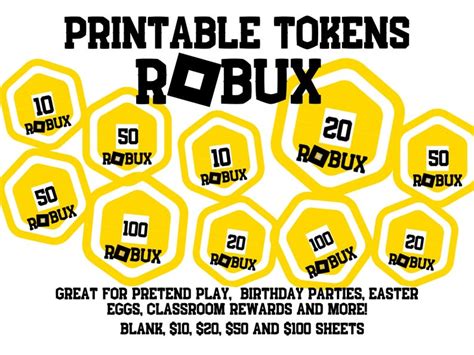 Robux Printable