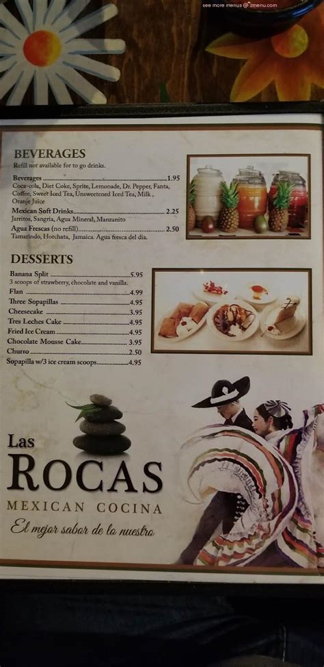 rocas menu with prices