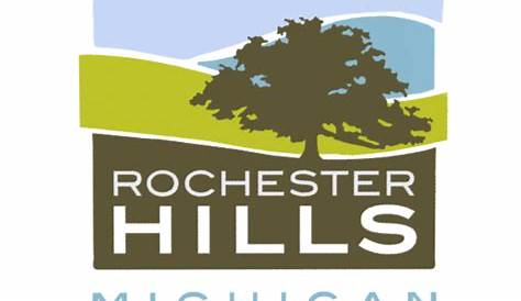 Aerial Photography Map of Rochester Hills, MI Michigan
