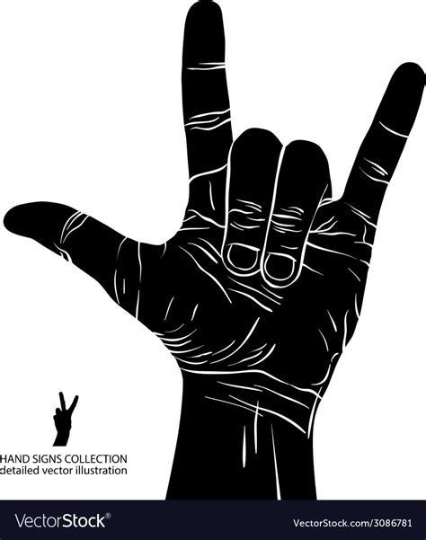 Rock On Hand Sign Di Cut Decal
