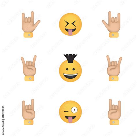 Rock Emoji Vector