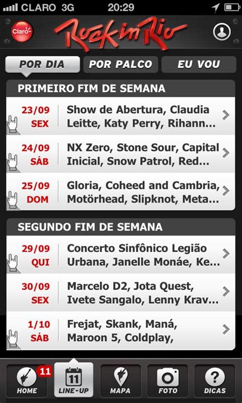 rock in rio 2011 line up