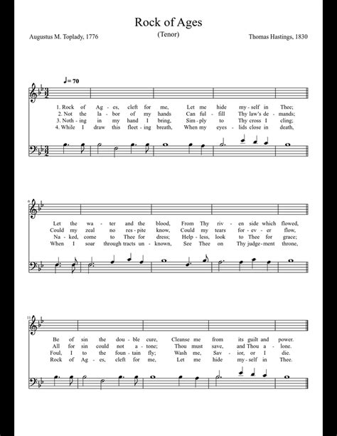 rock of ages key of c