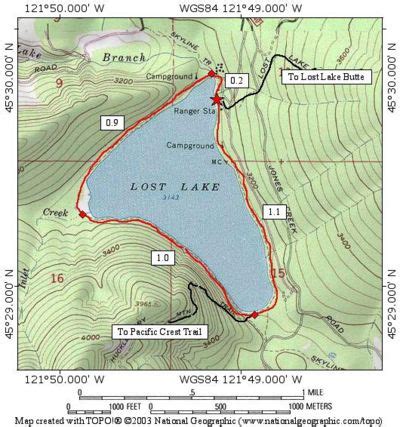 rock trail to lost lake loop