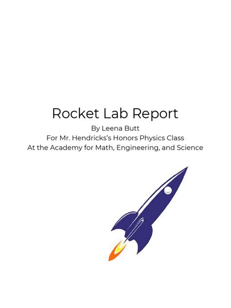 Rocket Lab Report