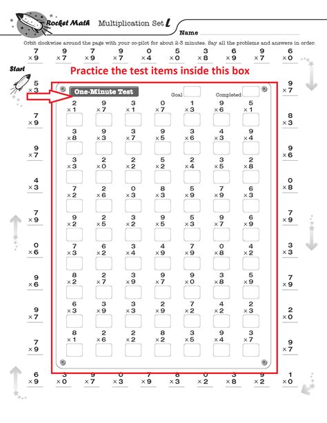 Rocket Math Free Printables