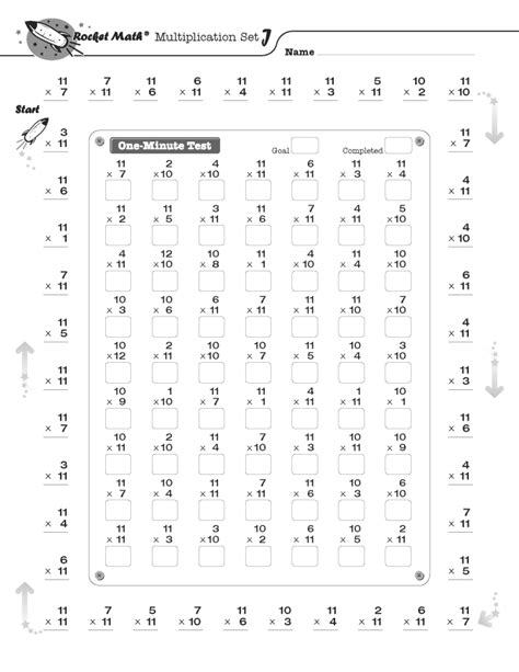 Rocket Math Printable Sheets