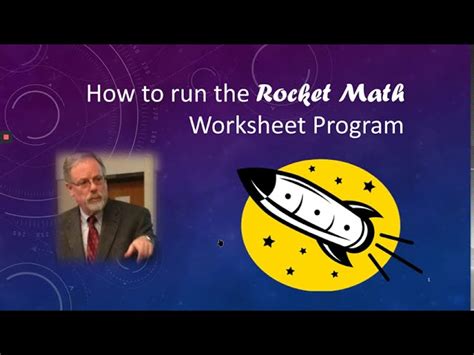 Rocket Math Worksheet Program