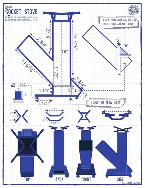 Rocket Stove Printable Plan