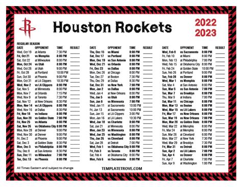 rockets 2022 2023 season schedule