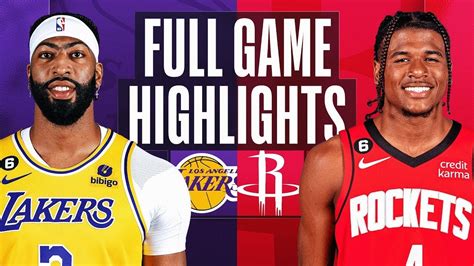 rockets vs lakers 2024