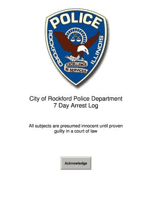 rockford illinois police 7 day arrest log
